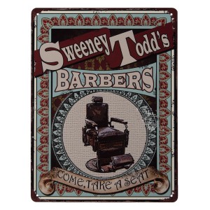 Nástěnná kovová cedule Barbers - 33*25 cm