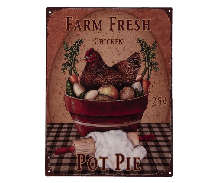 Nástěnná kovová cedule Farm Fresh - 33*25 cm