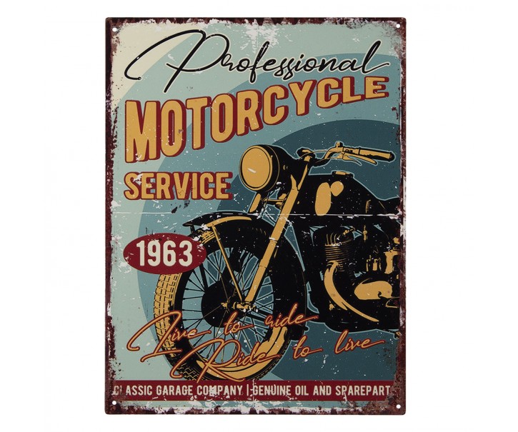 Nástěnná kovová cedule Motorcycle 1963 - 33*25 cm