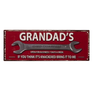 Kovová nástěnná cedule Grandad´s - 36*13 cm