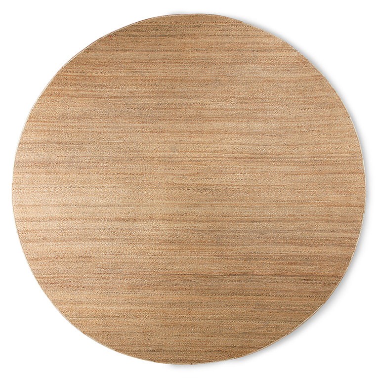 Přírodní kulatý konopný koberec Hemp - Ø 250cm