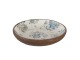 Hnědá dřevěná dekorativní miska s malbou Elis - Ø 16*4 cm
