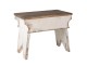 Bílý dřevěný stolík Ania s patinou na květiny - 47*29*38 cm