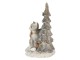 Vánoční dekorativní soška kočky u stromečku - 12*9*16 cm LED osvětlení