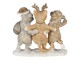 Vánoční dekorativní soška kočky a pejsků - 13*5*12 cm