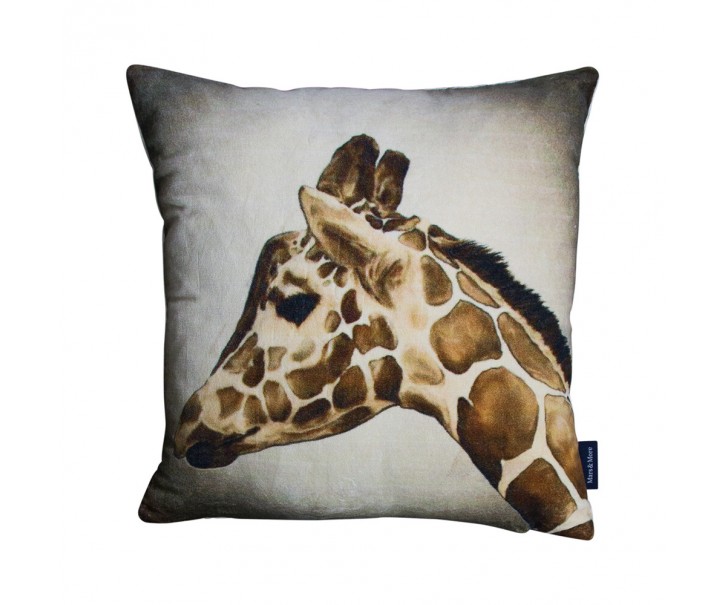 Sametový polštář se žirafou - 45*45*10cm