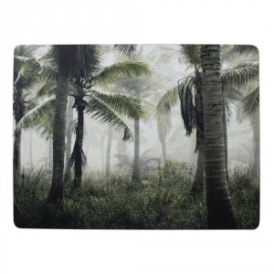 4k pevné korkové prostírání s palmami Jungle in Fog - 30*40*0,4cm