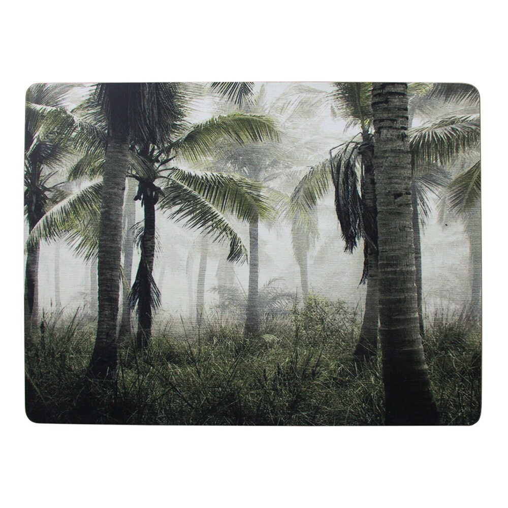 4k pevné korkové prostírání s palmami  Jungle in Fog - 30*40*0,4cm Mars & More