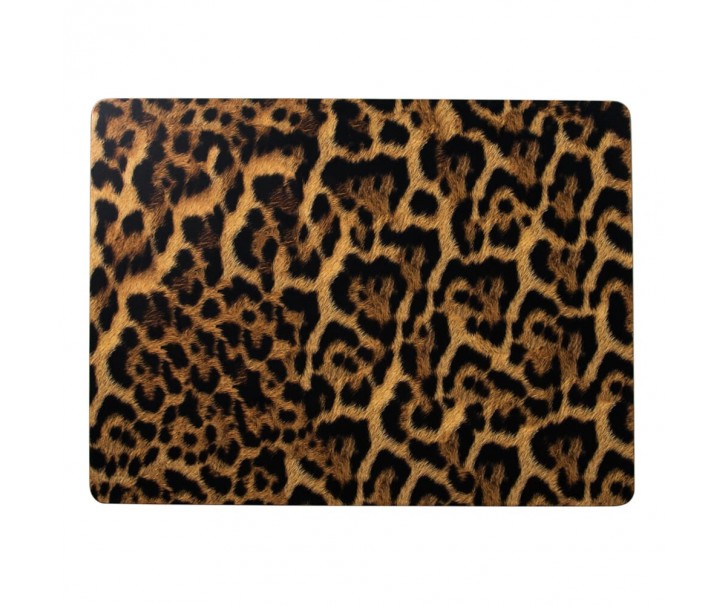Pevné korkové prostírání s motivem leopardí kůže (4ks) - 30*40*0,4cm