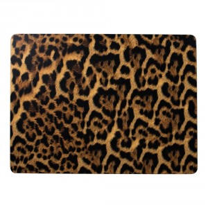 Pevné korkové prostírání s motivem leopardí kůže (4ks) - 30*40*0,4cm