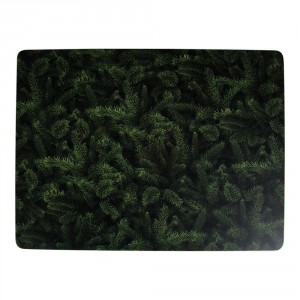 Pevné korkové prostírání s motivem jedlových větviček (4ks) - 30*40*0,4cm