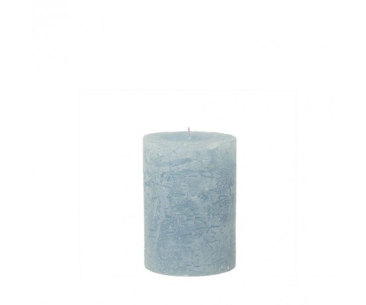 Světle modrá oválná svíčka XS - 5*5*8 cm