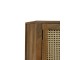 Dřevěná komoda Nipas s bambusovým výpletem - 90*45*160cm