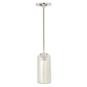 Stříbrný kovový svícen Kiboga - Ø 7,5 * 38 cm