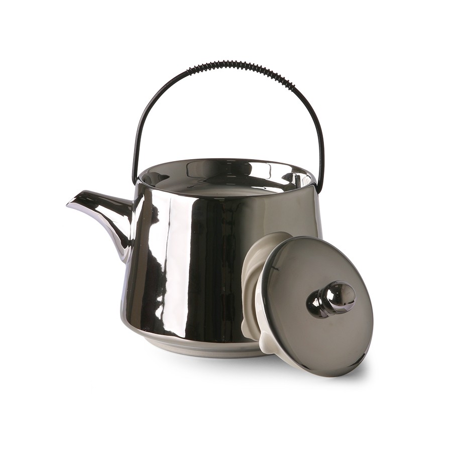 Stříbrná keramická ručně vyrobená konvička Bold & Basic - 0,7L 
