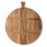 Kulaté servírovací prkénko z teakového dřeva - 58*50*1,5cm Barva: přírodníMateriál: recyklované teakové dřevoHmotnost: 2 kg