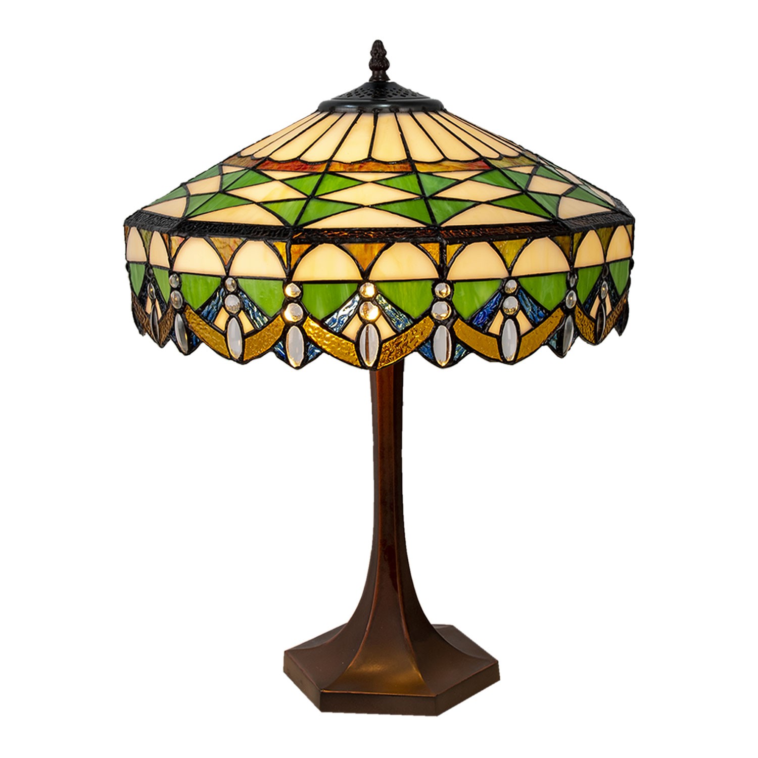 Stolní lampa Tiffany Kayleigh - Ø 41*57 cm E27/max 2*60W Clayre & Eef