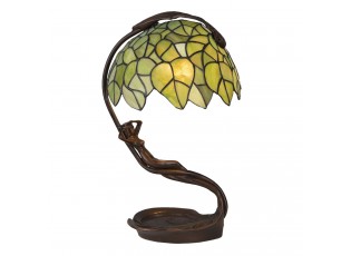 Zelená stolní lampa Tiffany Beth - 28*20*41 cm E27/max 1*40W