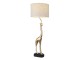 Zlatá stolní lampa se žirafou a béžovým stínidlem - Ø 30*85 cm / E27