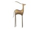 Zlatá dekorativní kovová socha Antilopa - 50*21*130 cm