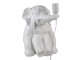 Bílá stolní lampa ve tvaru Slona - 29*23*34 cm / E27 Clayre & Eef