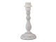 Krémová dřevěná základna ke stolní lampě s patinou - 11*11*24 cm
