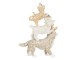 Vánoční dekorativní soška zvířátek s čepicemi - 12*4*17 cm