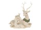 Vánoční dekorativní soška jelena s laní a veverkami - 16*9*18 cm