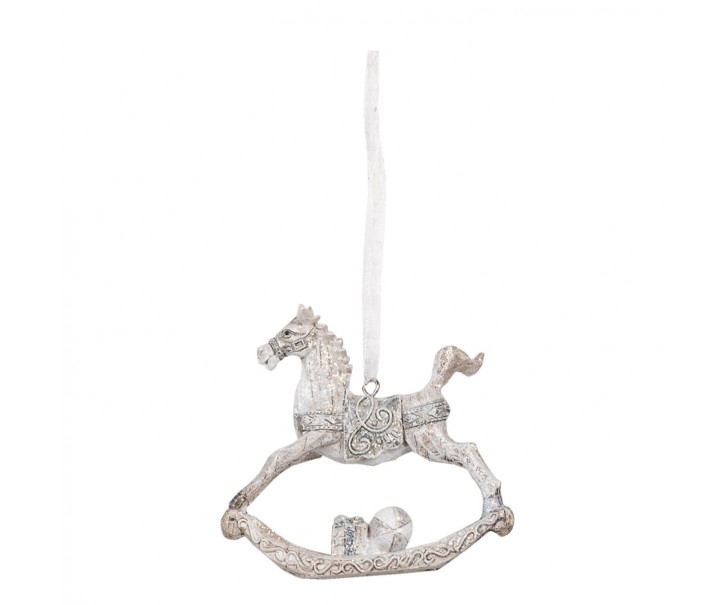 Závěsná vánoční ozdoba houpacího koně - 8*2*8 cm