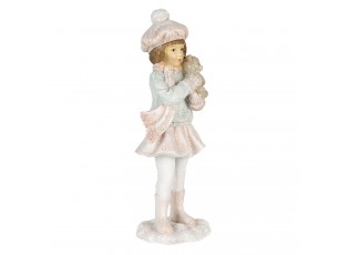 Vánoční dekorativní soška holčičky s pejskem - 11*7*21 cm
