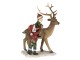 Vánoční dekorativní soška jelena s dětmi - 15*9*22 cm