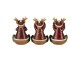 Vánoční dekorativní sošky sobů Merry Christmas (3ks) - 18*5*9 cm