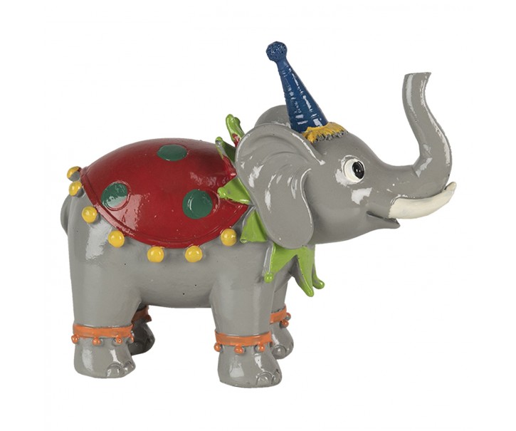 Dekorativní soška cirkusového slona - 13*6*11 cm