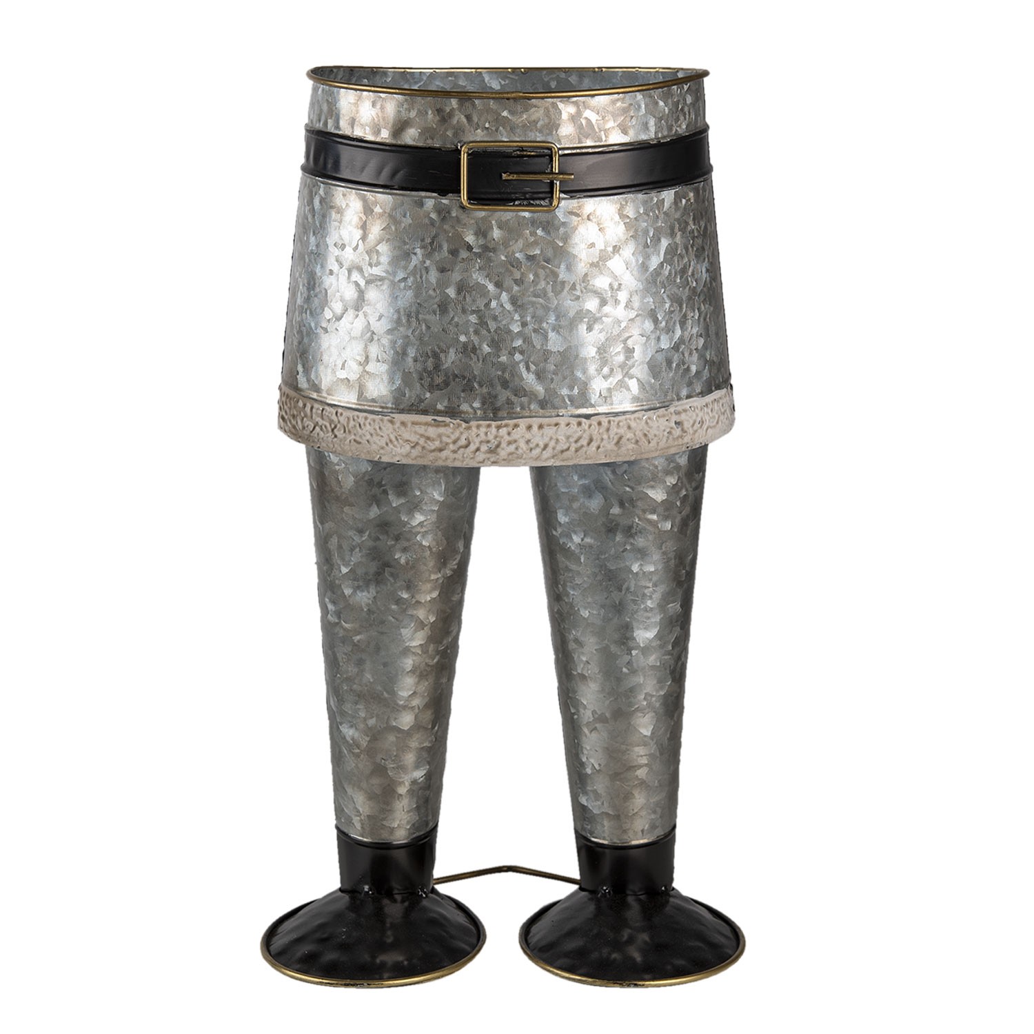 Kovový stojan ve tvaru kalhot na květináč - 22*15*40 cm Clayre & Eef