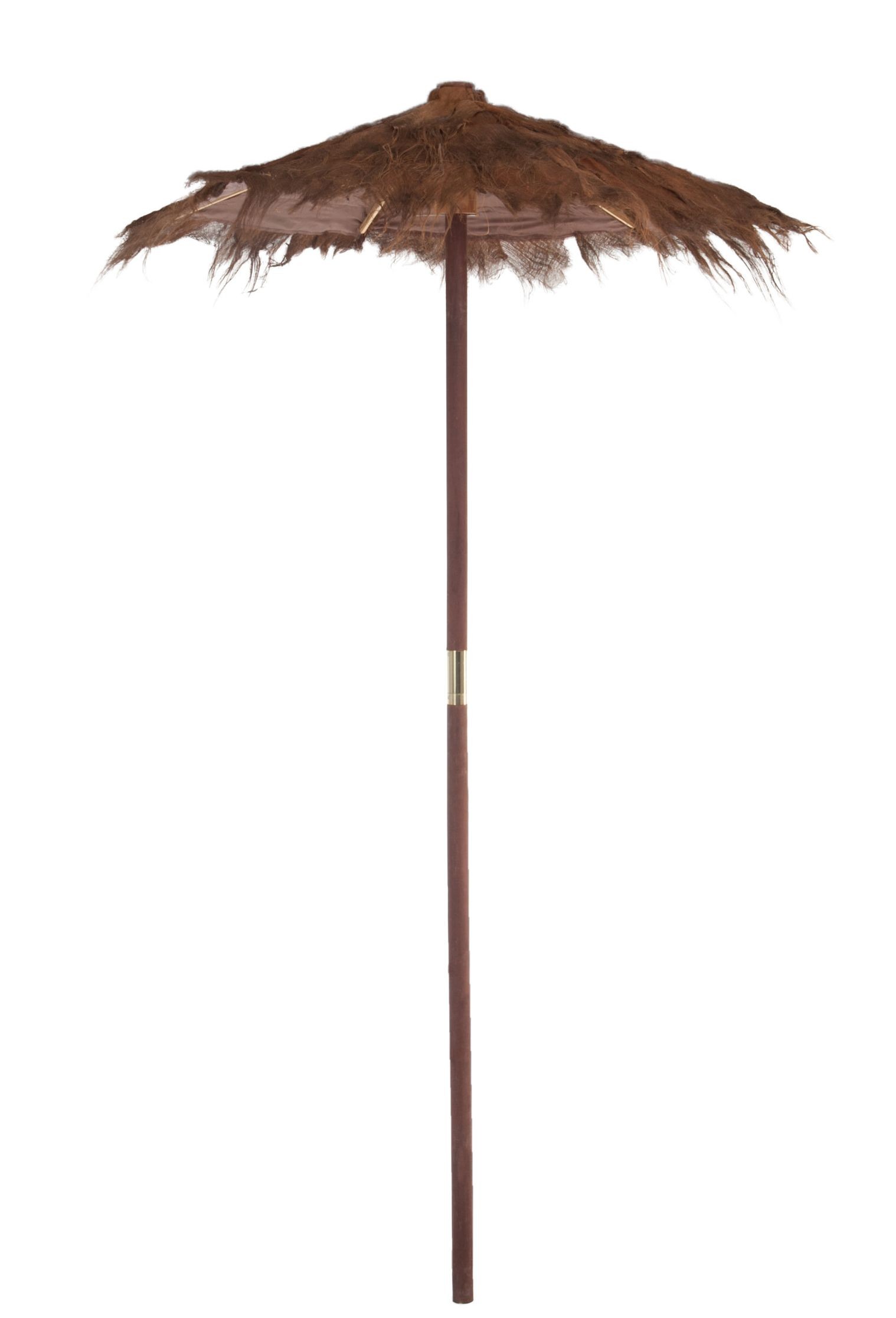 Hnědý slunečník z kokosových listů Cocoleaf - Ø 150*270 cm