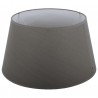 Šedé stínidlo na lampu Eleganza grey - Ø20*12cm / E27 Barva: šedáMateriál: látka, kov, plast Pěkné šedé stínidlo na stolní lampu. Skvěle doplní každý interiér, díky své barvě padne do jakéhokoliv interiéru.