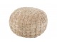Béžový kulatý proplétaný puf Crocheted - Ø 48*35 cm
