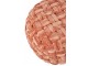 Růžovo-oranžový kulatý proplétaný puf Crocheted - Ø 48*35 cm