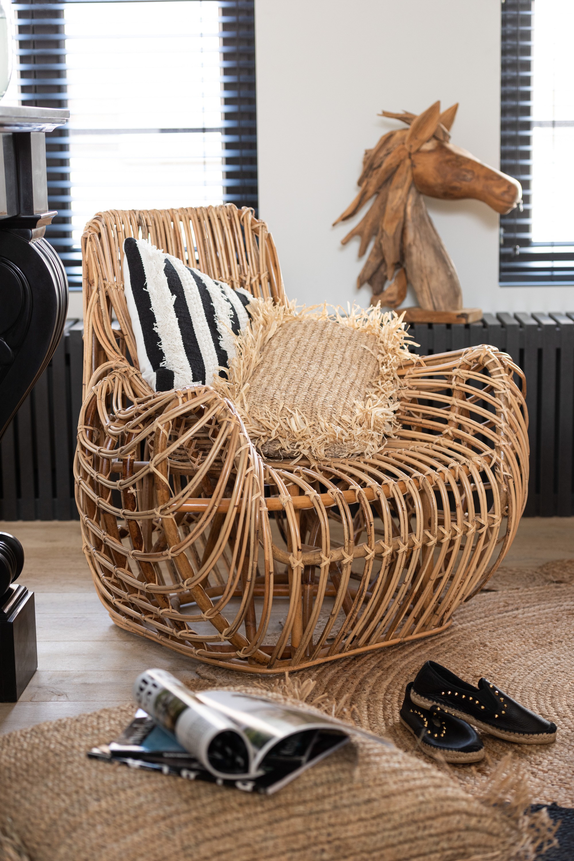 Přírodní ratanové designové křeslo Ana- 99*87*89 cm