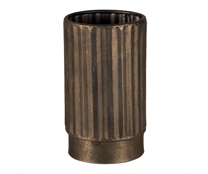 Zlatá dekorativní kovová váza Leah S - Ø 11*18 cm