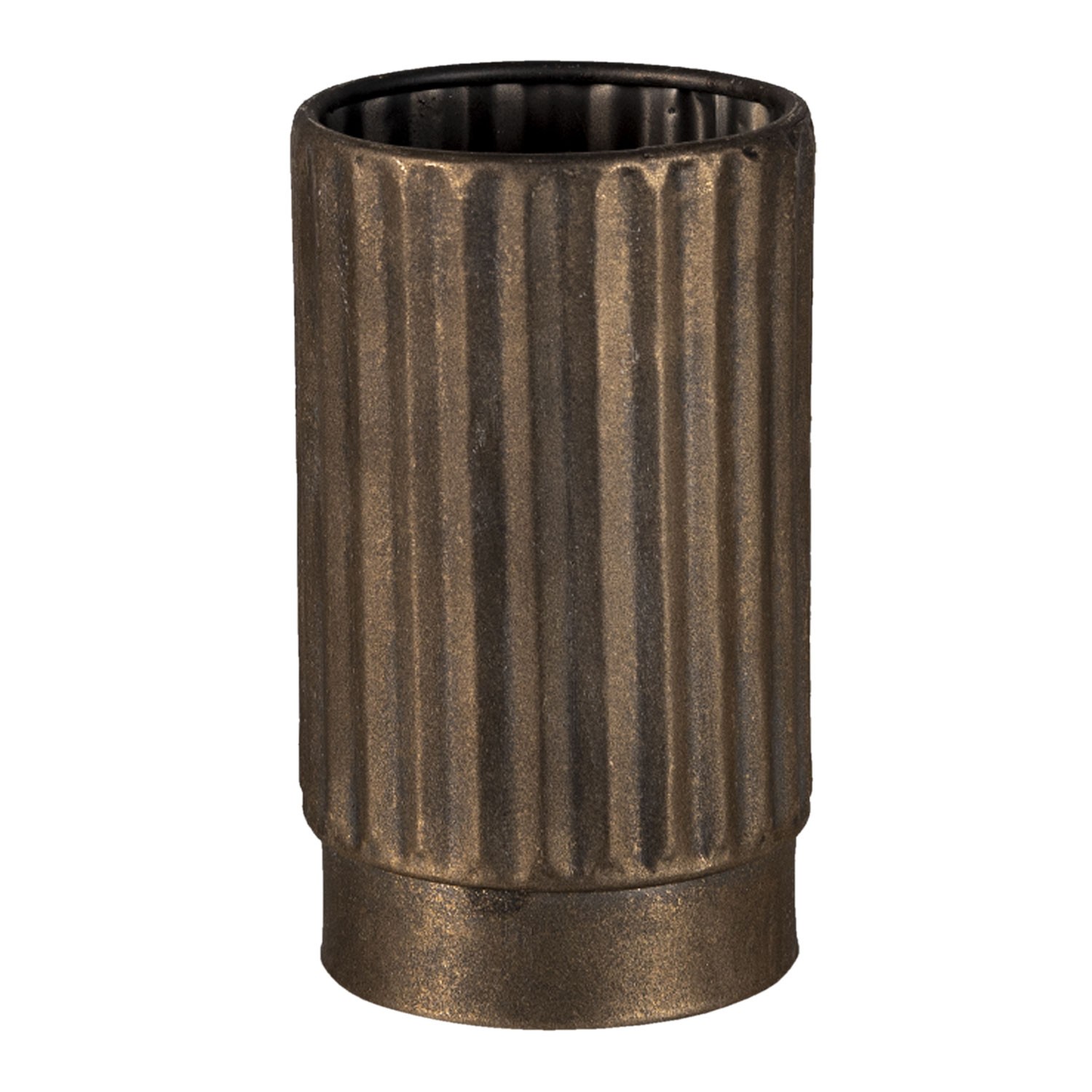 Zlatá dekorativní kovová váza Leah S - Ø 11*18 cm Clayre & Eef