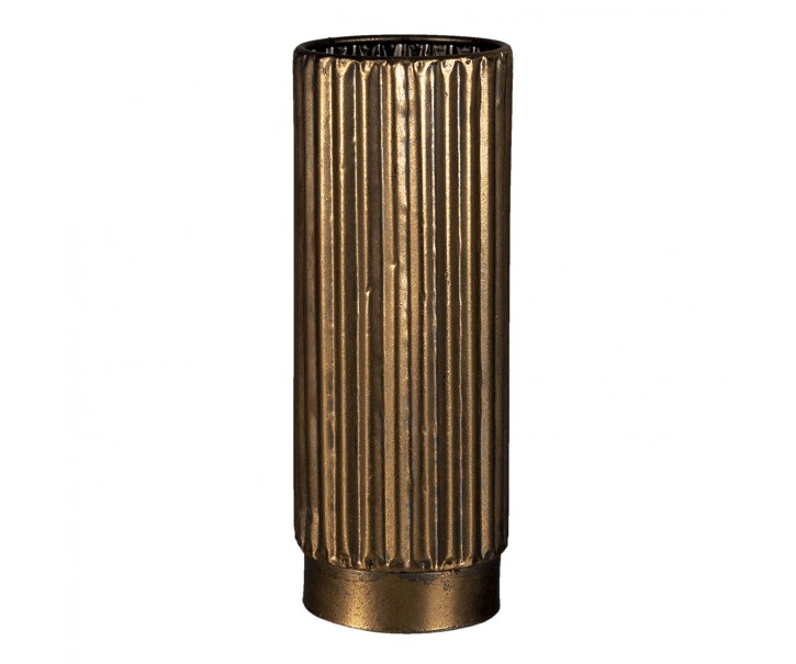 Zlatá dekorativní kovová váza Leah L - Ø 11*28 cm