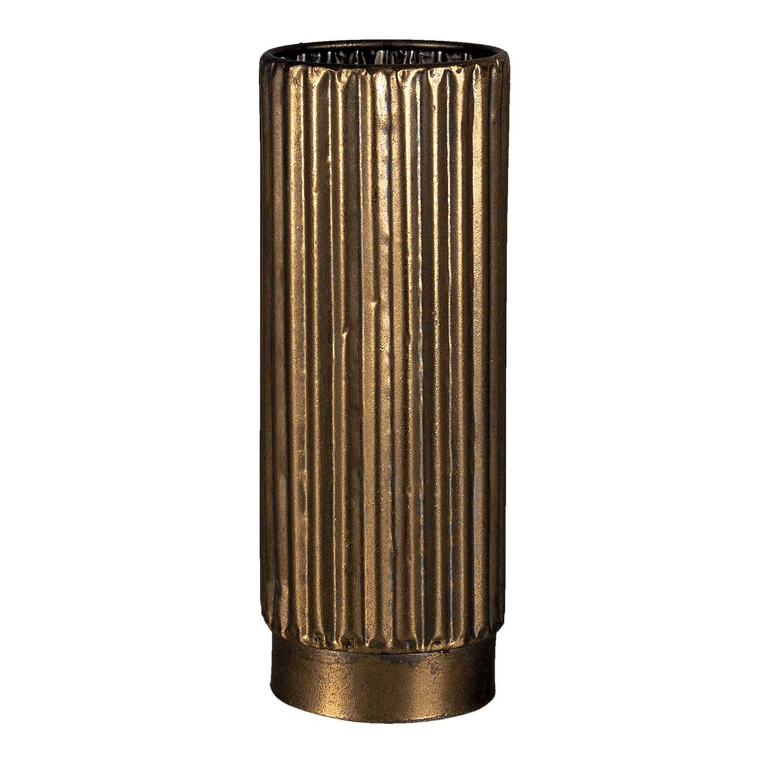 Zlatá dekorativní kovová váza Leah L - Ø 11*28 cm Clayre & Eef