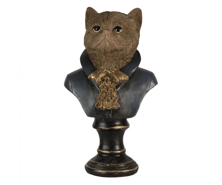 Dekorativní soška kočky v obleku - 14*10*24 cm