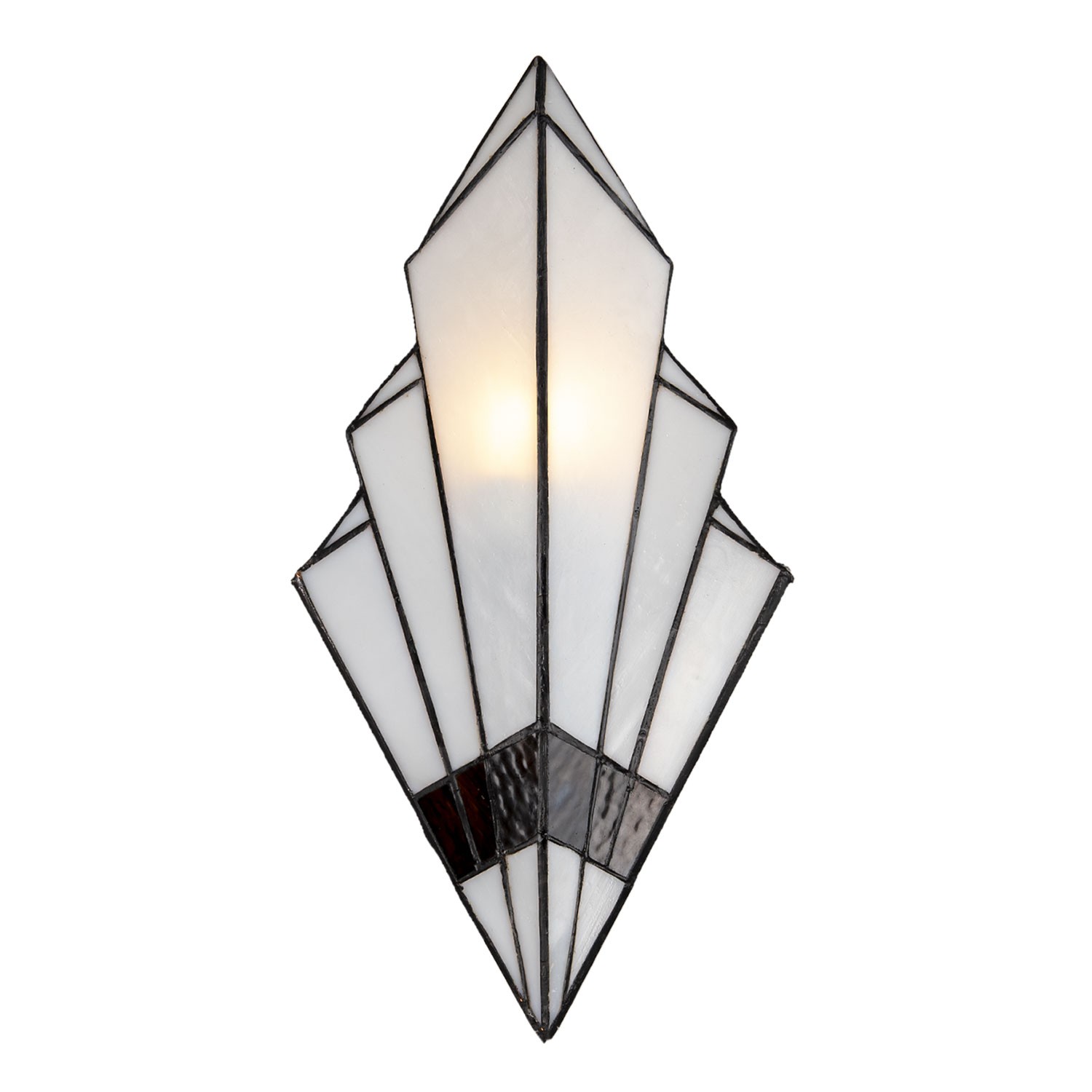 Nástěnná lampa Tiffany Trinagl - 23*13*43 cm E27/max 1*40W Clayre & Eef