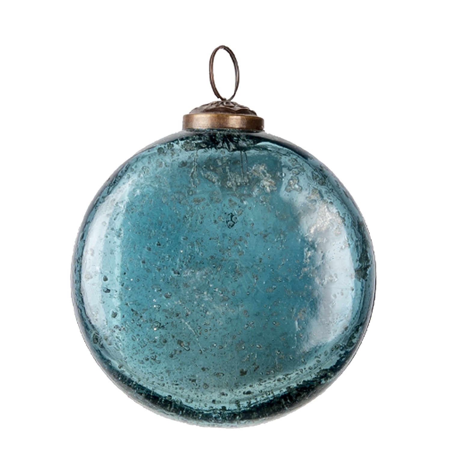 Modrá skleněná vánoční koule - Ø 10 cm 6GL3262