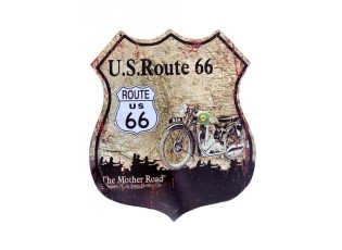 Nástěnná kovová cedule U.S. Route 66 Mother Road - 35*30 cm