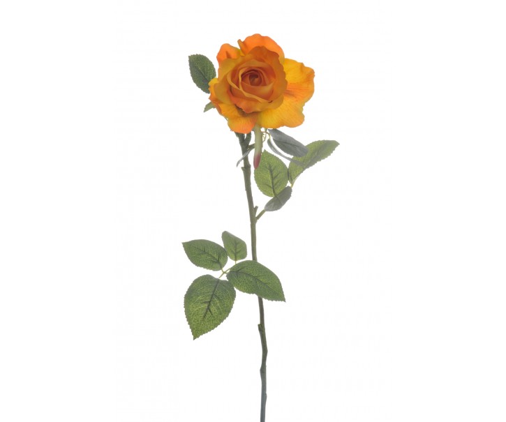 Dekorace umělá oranžová růže Alice - 9*7*71 cm