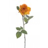 Dekorace umělá oranžová růže Alice - 9*7*71 cm Barva: ranžová/ zelenáMateriál: pvc 