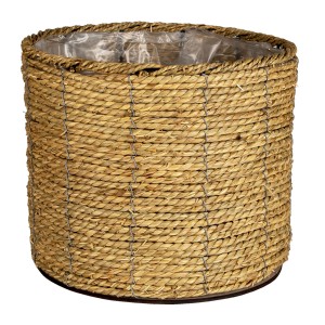 Pletený přírodní obal na květinu L - Ø 30*23 cm